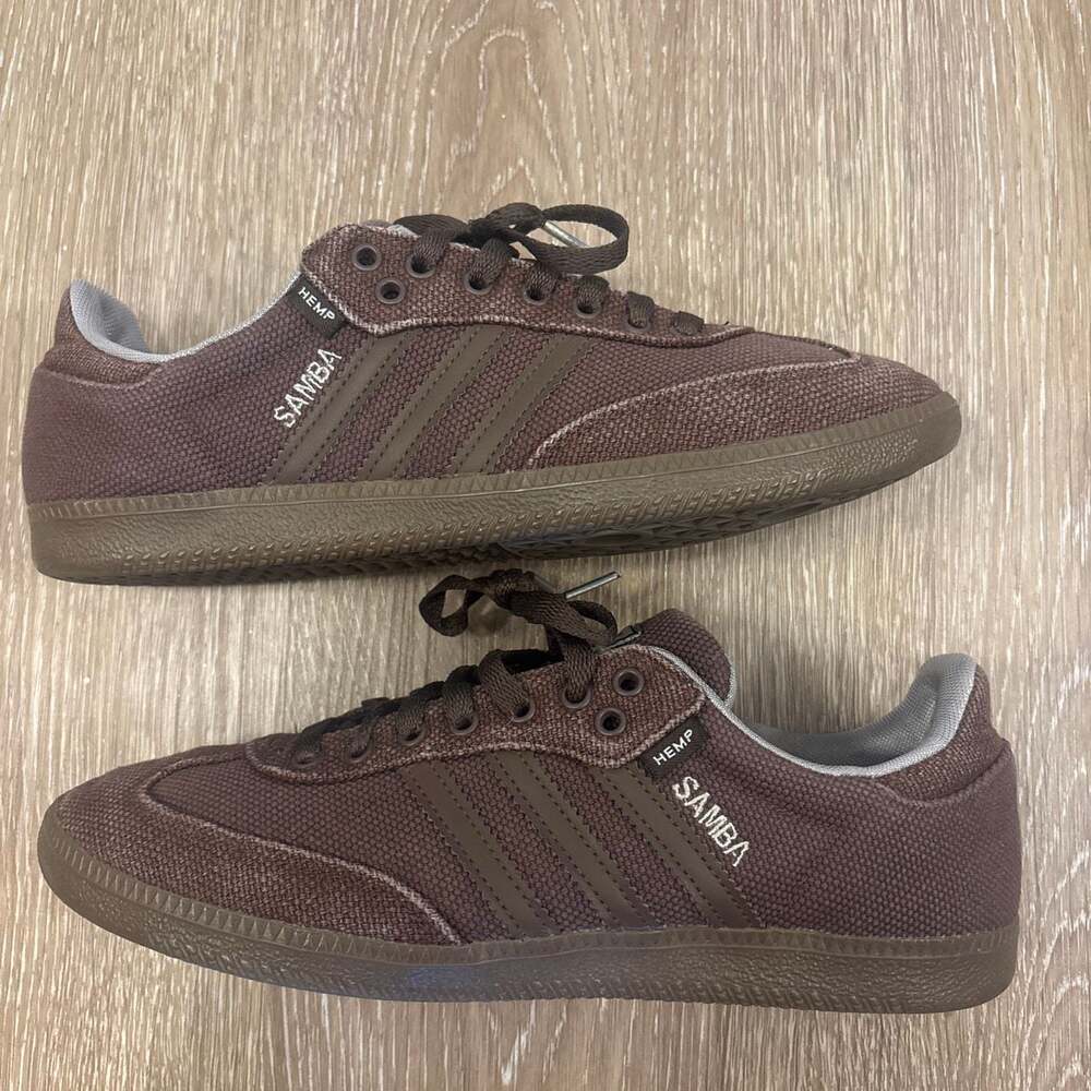 Adidas Brown Hemp Sambas Size 9.5